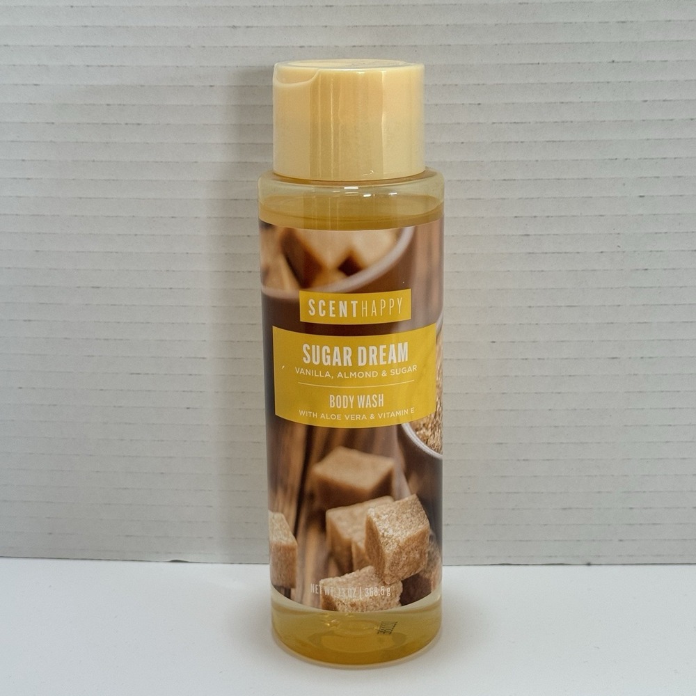 New Scent Happy Body Wash 13oz - Sugar Dream - Vanilla, Almond, And Sugar